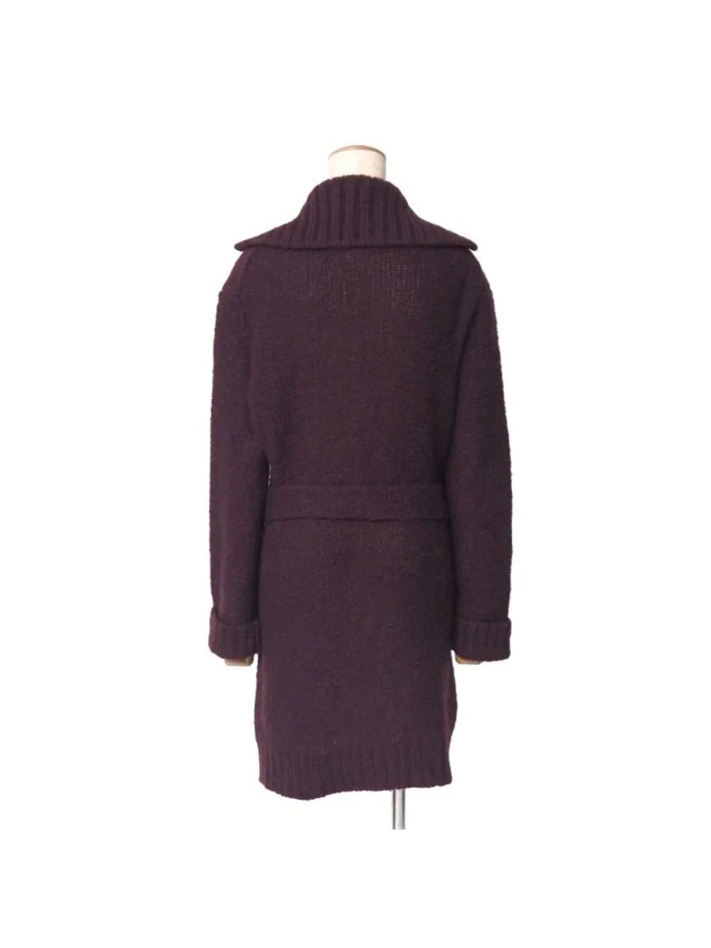 Gucci Vintage Knit Belted Long Cardigan Coat Mohair Blend